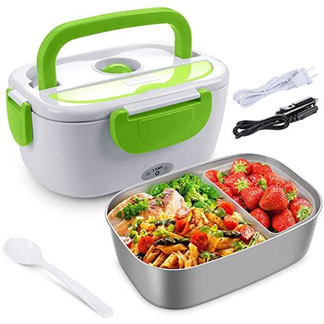 electric lunch box with 2 compartments|two compartment lockable lunch box.